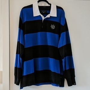 Rag & Bone Black/Blue Rugby Football shirt XXL